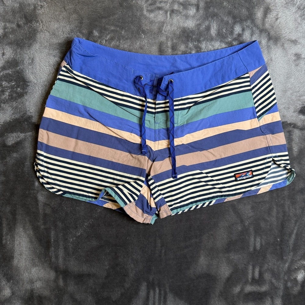 Patagonia Womens Wavefarer Fitz Striped Boardshorts Size 2
